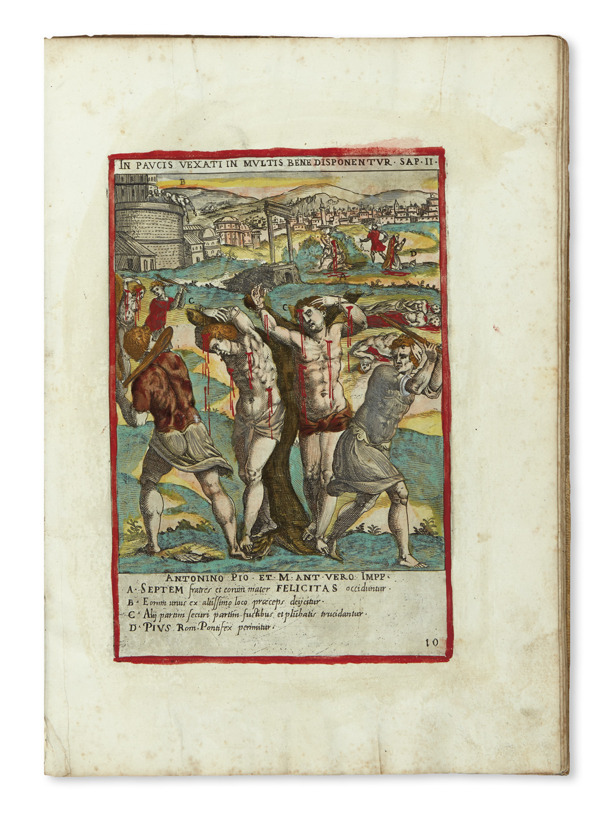 CIRCIGNANI, NICCOLÒ. Ecclesiae militantis triumphi.  1585.  Hand-colored copy.